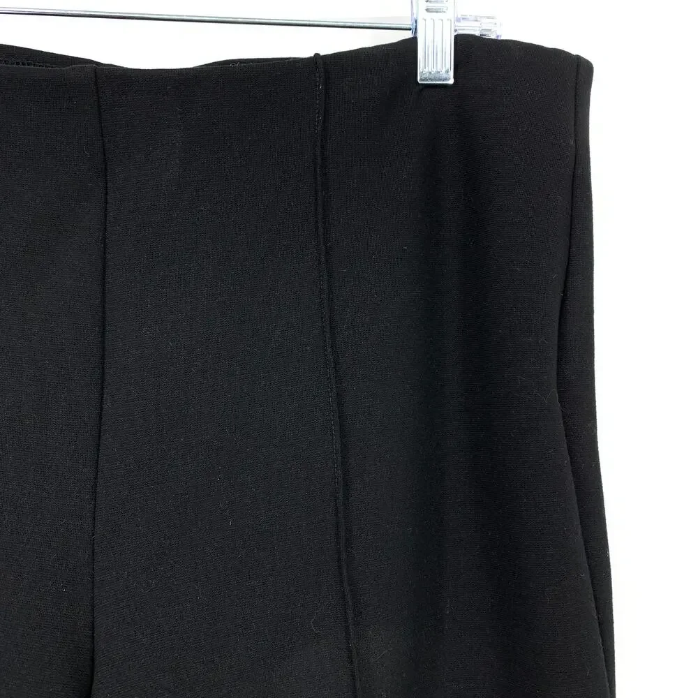 Chicos Straight Leg Ponte Dress Pants Womens Size 2P US 12P Black Pull On - Picture 3 of 6